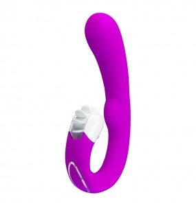 PRETTY LOVE - Magic Tongue Smart Licking Wheel Vibrator (Chargeable - Purple)